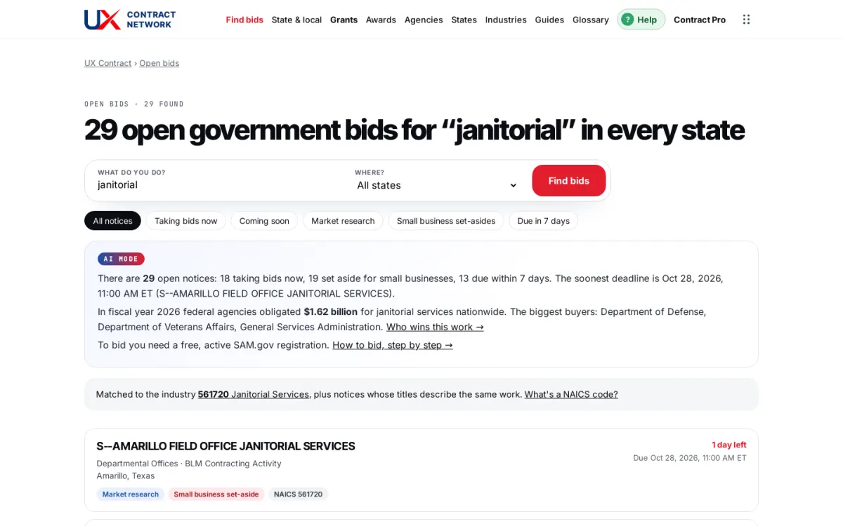 UX Contract screenshot